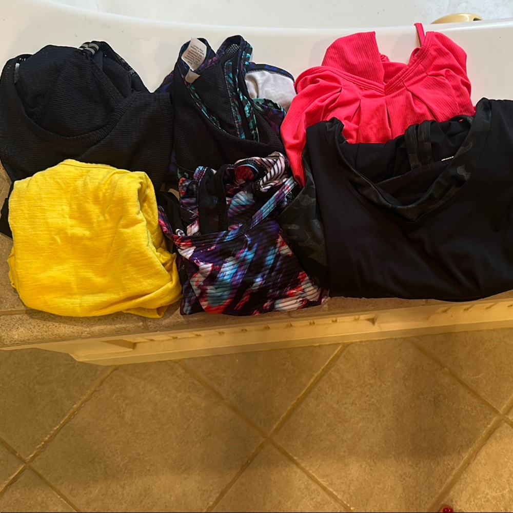 Athletic top bundle of 6, Reebok, fabletics, old navy